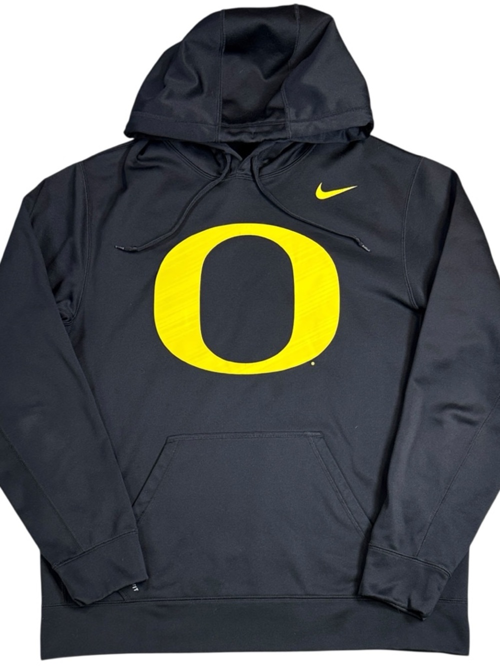 Nike Therma-Fit University Of Oregon Hoodie Men’s Large Black Big O Logo Fleece